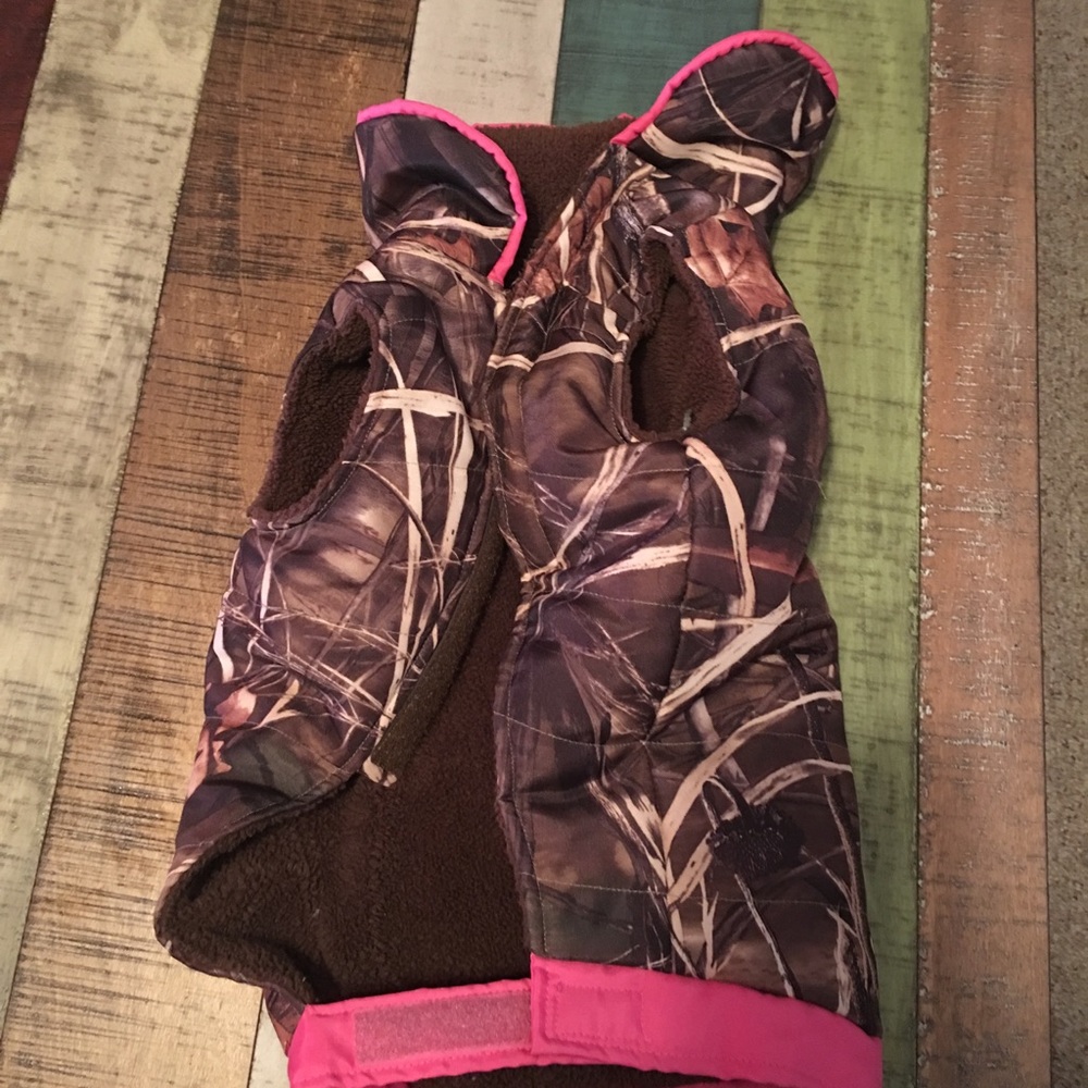 Dog pink and camo jacket
